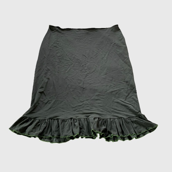 Kookai Dresses & Skirts - Y2K/90s Mesh Green Ruffle Skirt